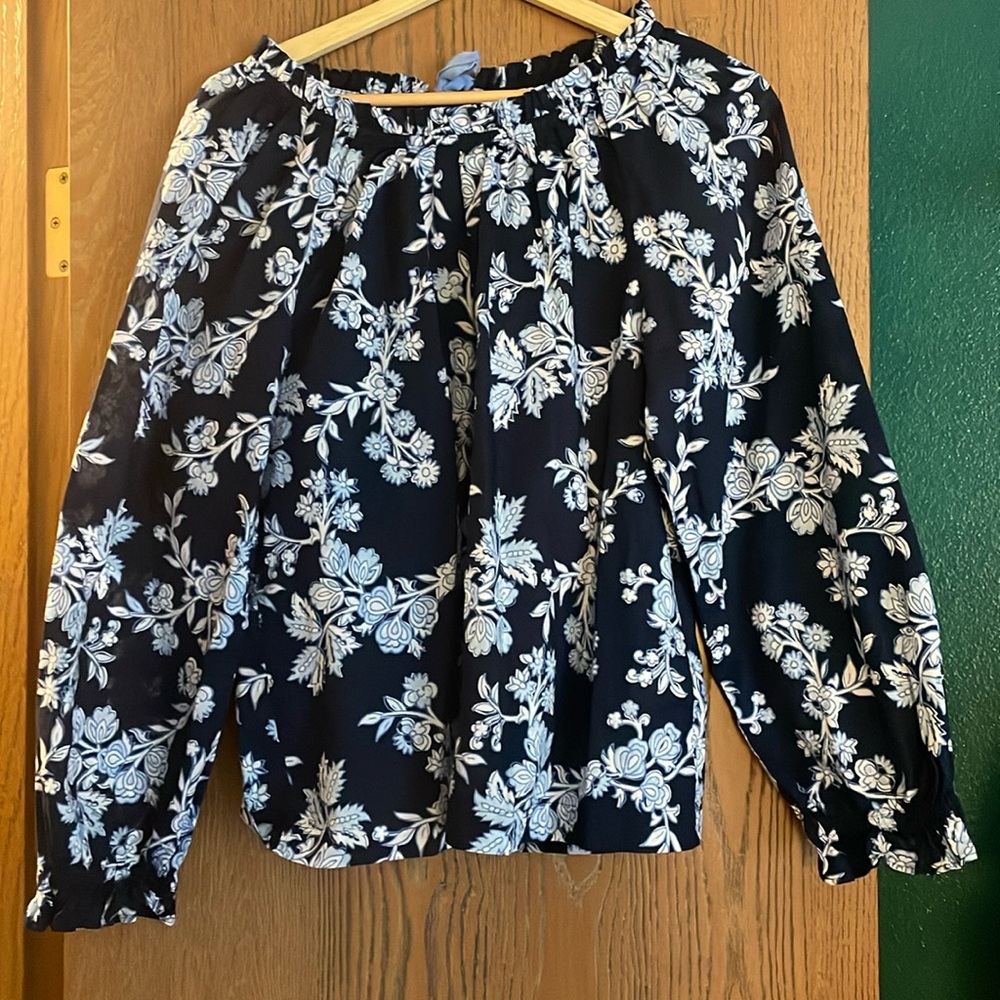 J Crew Bow Back Dress Shirt